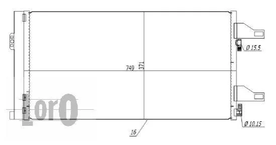 <strong>Радіатор кондиціонера Citroen Jumper/Peugeot Boxer/Fiat Ducato 2.0-3.D 06- Loro 009-016-0004 (фото 1)</strong>