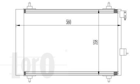 Радиатор кондиционера Berlingo/Partner 1,1/1,4/1.6HDI/1,9D 98- Loro 009-016-0009