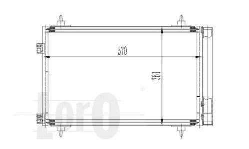 <strong>Радіатор кондиціонера Berlingo/Peugeot Partner 1.6i 08-18 Loro 009-016-0015 (фото 1)</strong>