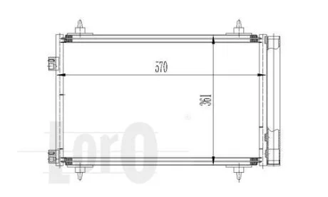 Радіатор кондиціонера Berlingo/Peugeot Partner 1.6i 08-18 для Loro 009-016-0015 фото товару
