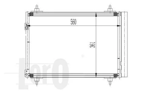 <strong>Радіатор кондиціонера Berlingo/Partner 1.6HDI 08- Loro 009-016-0016 (фото 1)</strong>