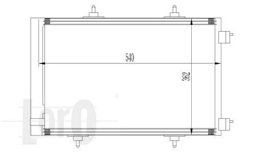 <strong>Радіатор кондиціонера Citroen C2/C3/Peugeot 206/207 1.1-1.6D 02- Loro 009-016-0020 (фото 1)</strong>