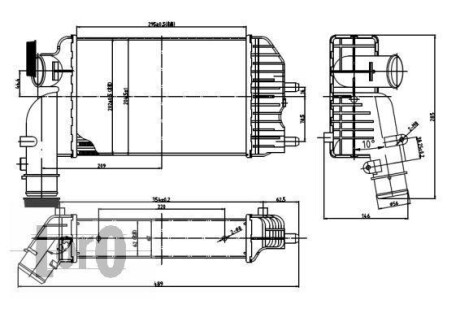 Радиатор интеркулера JUMPER/DUCATO/BOXER 1.9 TD/2.0 Hdi 94- Loro 009-018-0001 фото товара