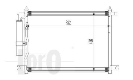 Радіатор кондиціонера AVEO/KALOS 1.4 i 16V 02- Loro 011-016-0002 фото товару