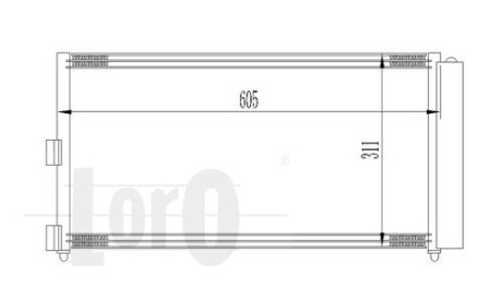 Радіатор кондиціонера Doblo 1.3/1.9 JTD/D Multijet 03- Loro 016-016-0016 фото товару