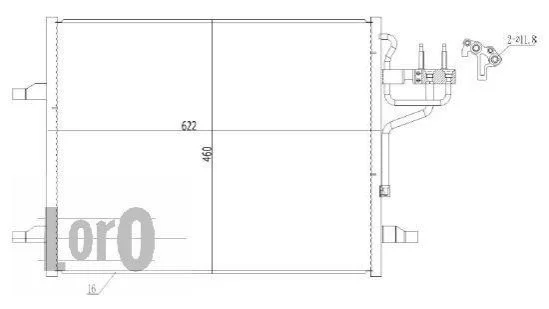 <strong>Радіатор кондиціонера KUGA (CBV) (08-) 2.0 TDCi Loro 017-016-0027 (фото 1)</strong>