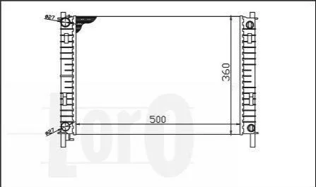 <strong>Радиатор воды FIESTA 1.3i/1.4TDCi 02-05 MT +/-AC Loro 017-017-0017 (фото 1)</strong>