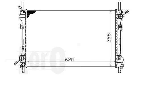 <strong>Радіатор охолодження двигуна Transit 2.4 D 00-06 Loro 017-017-0033 (фото 1)</strong>
