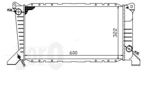 Радіатор охолодження двигуна Transit 2.5D 94-00 (600x320x36) Loro 017-017-0039 фото товару