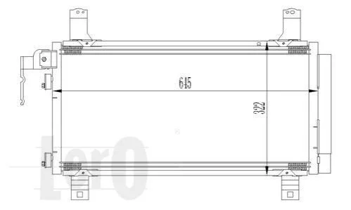 <strong>Радіатор кондиціонера MZ 6(02-)1.8 i 16V(+) Loro 030-016-0007 (фото 1)</strong>