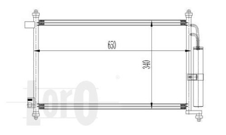 Радиатор кондиционера MICRA 12/14 AT 03-04 Loro 035-016-0023 фото товара