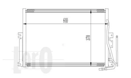 Радіатор кондиціонера VECTRA B 1.6/w/o 95- для Loro 037-016-0006 фото товару