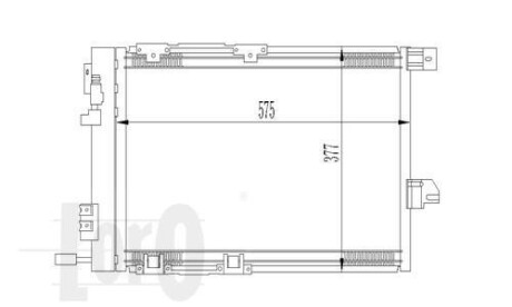 Радіатор кондиціонера ASTRA G/ZAFIRA A 1.2 i 16V/ 1.6 GAS 98- Loro 037-016-0008 фото товару