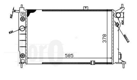 Радиатор охлаждения двигателя ASTRA F 1.4 (AC+) 91- Loro 037-017-0007 фото товара