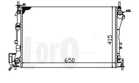 Радиатор охлаждения двигателя CROMA/SIGNUM/VECTRA C 1.8 i 16V/2.0 16V DT (AC+/-) 02- Loro 037-017-0026 фото товара