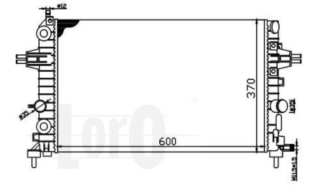 Радіатор охолодження двигуна ASTRA H/ZAFIRA B 1.6i 16V 04- Loro 037-017-0029 фото товару