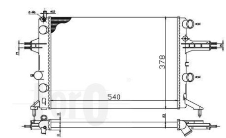 Радіатор охолодження двигуна ASTRA G 1.2 i 16V 98- Loro 037-017-0066 фото товару