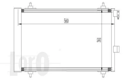 Радіатор кондиціонера Citroen C5 II/III/C6/Peugeot 407 1.6-3.0D 04- для Loro 038-016-0015 фото товару