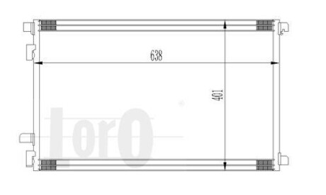 Радиатор кондиционера Renault Megane II/Scenic II 1.4-2.0/1.5D/1.9D 02- Loro 042-016-0015 фото товара