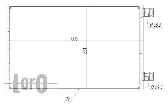 <strong>Радіатор кондиціонера Kangoo 1.5dCi/1.6ii 08- Loro 042-016-0030 (фото 1)</strong>