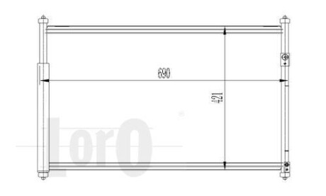 Радіатор кондиціонера GRAND VITARA / ESCUDO (JT) (05-) 1.6 i 16V Loro 050-016-0003 фото товару