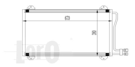 Радіатор кондиціонера Sprinter 95-06 Loro 054-016-0002 фото товару