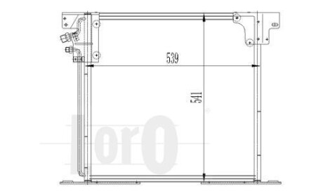 Радиатор кондиционера Vito 96>03 Loro 054-016-0020 фото товара