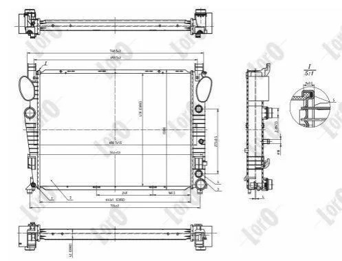 <strong>Радіатор охолодження двигуна W220/C215/R230/S320 CDI 00-05 Loro 054-017-0055-B (фото 1)</strong>