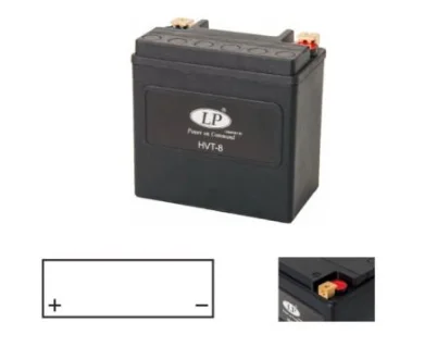 Акумулятор для V-TWIN,12V,14Ah,CCA220,дл.:148,ш.:86,в.:144- закритий, можливе горизонталь. Полож. для LP BATTERY HVT-8 фото товару