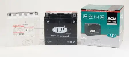 <strong>12V,12Ah,д. 152, ш. 70, в.145, електроліт в к-ті, вага 4,5 кг LP BATTERY YT14B-BS (фото 1)</strong>