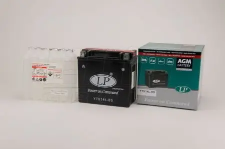 <strong>12V,12Ah,д. 150, ш. 87, в.146, електроліт в к-ті, вага 3,6 кг LP BATTERY YTX14L-BS (фото 1)</strong>