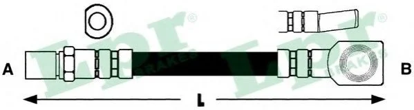 <strong>Шланг гальмівний LPR 6T46537 (фото 1)</strong>