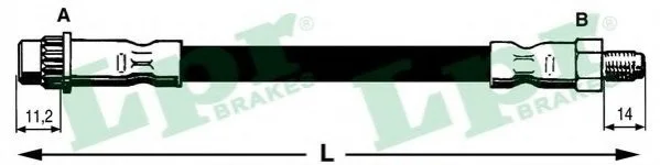 <strong>Шланг гальмівний LPR 6T46776 (фото 1)</strong>
