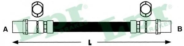 <strong>Шланг гальмівний LPR 6T46884 (фото 1)</strong>