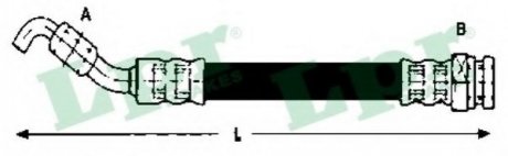 Шланг тормозной LPR 6T48073 (фото 1)