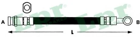 Шланг гальмівний для Land Rover LPR 6T48197 фото товару