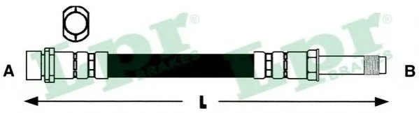 <strong>Шланг гальмівний LPR 6T48484 (фото 1)</strong>