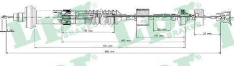 Трос зчеплення LPR C0028C фото товара