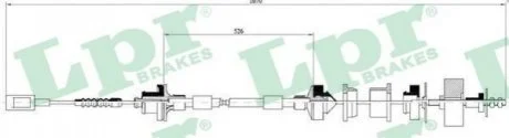 Трос зчеплення для Fiat, Peugeot, Citroen LPR C0061C фото товару