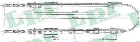 Трос ручного гальма для Ford LPR C0280B фото товару