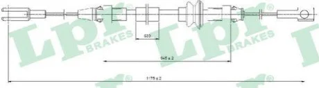 Трос ручного гальма для Renault, Opel, Nissan LPR C0368B фото товару