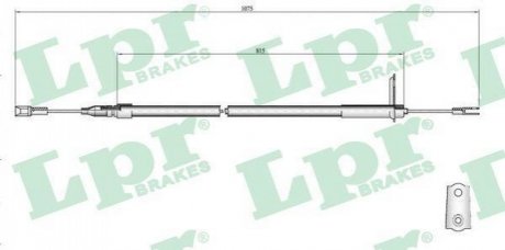 Тросик стояночного тормоза LPR C0407B фото товара