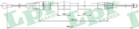 Трос ручного гальма для Renault, Opel, Vauxhall, Nissan LPR C0733B фото товару