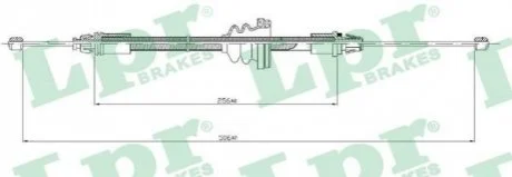 Трос ручного гальма для Nissan, Opel, Renault, Vauxhall LPR C0746B фото товару