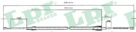 Трос ручного гальма для Skoda LPR C0812B фото товару