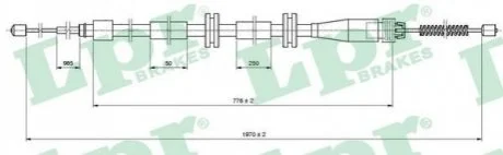 Тросик стояночного тормоза для Renault LPR C1664B фото товара