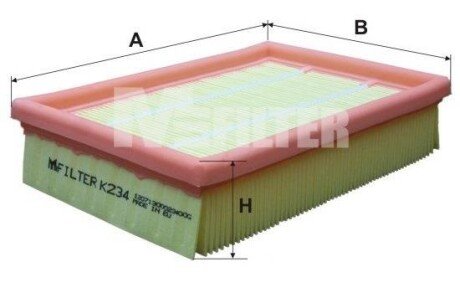 Купити Фільтр повітряний M-FILTER K234 за низькою ціною в Україні (фото 1)