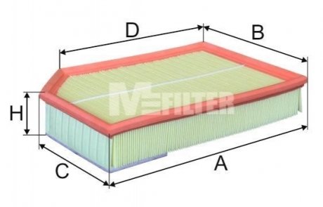 Фільтр повітряний Volvo XC90 02-14 M-FILTER K 738