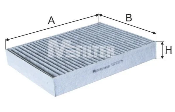 <strong>Фільтр салону Porsche Cayenne/VW Touareg 3.0D-4.8 10- (вугільний) M-FILTER K 9116C (фото 1)</strong>