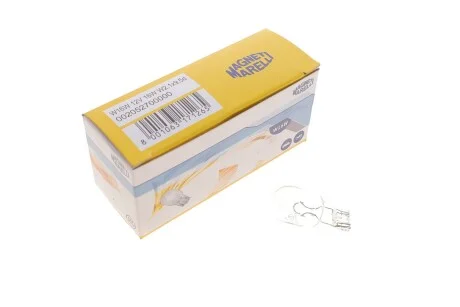 Лампа розжарювання W16W 12V 16W для Audi, Jaguar, Peugeot, Citroen, Nissan MAGNETI MARELLI 002052700000 фото товару
